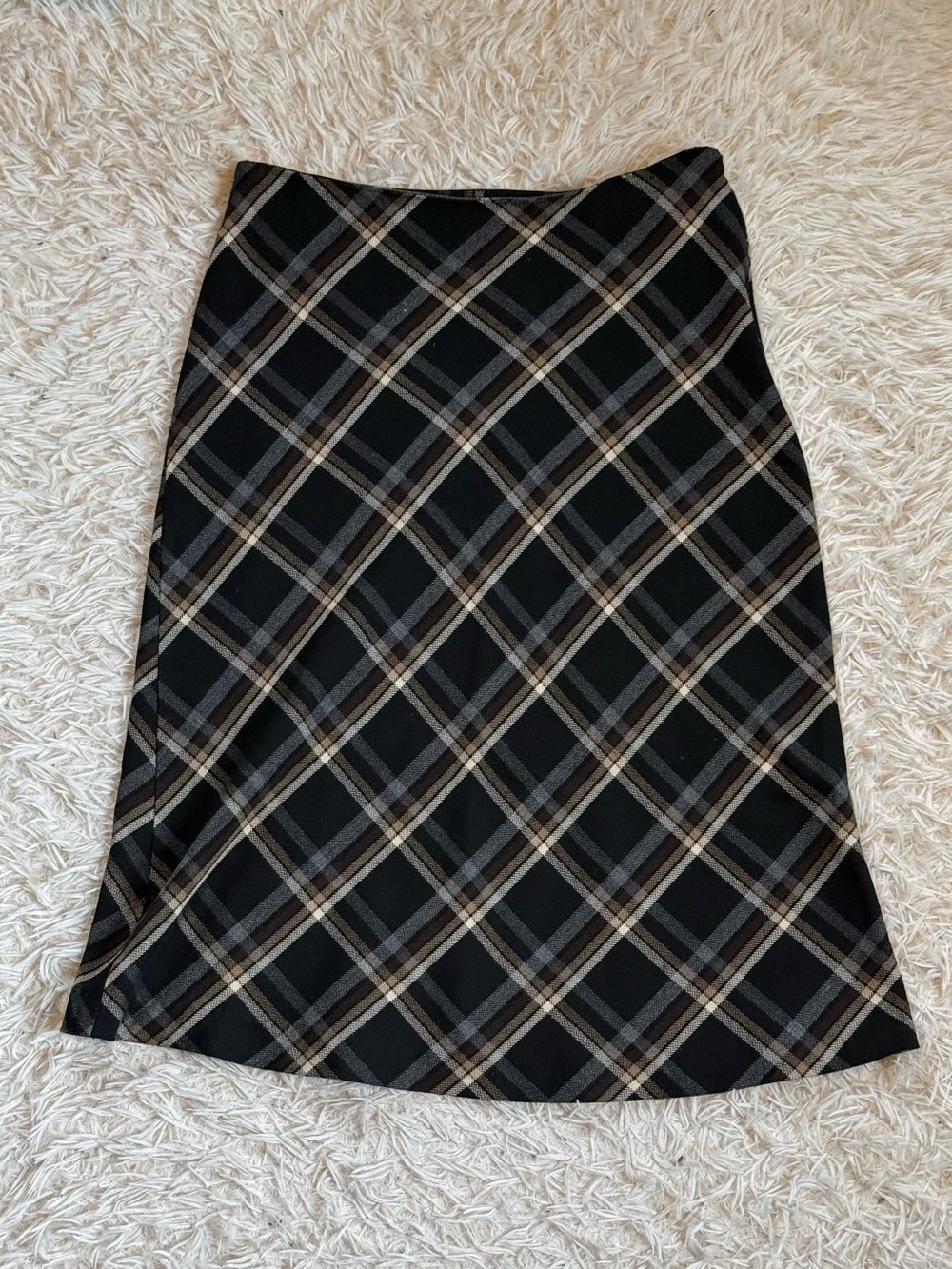 Vintage Rear Ends very dark brown plaid skirt